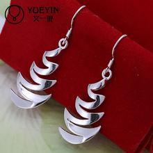 Wholesale silver plated Dangle earrings for women wedding jewelry Long Earrings for day wear Factory Price Hot Sale 2024 - buy cheap