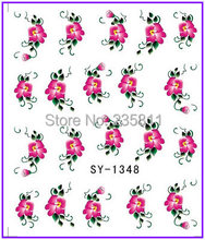 1X   Water Transfers Stickers Nail Decals Stickers Water Decal Red Flower Rose Bud SY1348 2024 - buy cheap