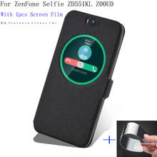 Luxury Smart View Window case For ASUS ZenFone Selfie ZD551KL Z00UD Case Cover flip PU Leather Shell phone cases back cover 2024 - buy cheap