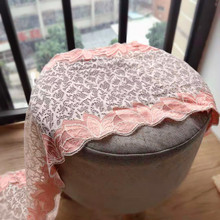 Free Shipping 23cm 2meters/lot Light Orange Pink Fresh Color Spandex Elastic Lace Trim Netting Cloth Accessories X080 2024 - buy cheap