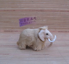 new simulation Mammoth model toy resin&fur cute Mammoth gift about 17x7x10cm 1129 2024 - buy cheap