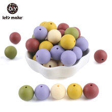 Silicone Beads Round Candy Color 500PC Baby Teether 12mm Accessories Infant Necklace Pendant DIY Nursing Bracelet Kids Beads 2024 - buy cheap