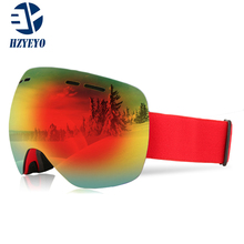 Лыжные очки HZYEYO для мужчин и женщин, мужские очки для сноуборда, очки для катания на лыжах, защита UV400, очки для катания на лыжах, противотуманные лыжные очки 2024 - купить недорого