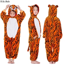 BIKIRUB-Pijama de franela con capucha para niños y niñas, conjunto de ropa de dormir de invierno con animales de tigre saltador 2024 - compra barato