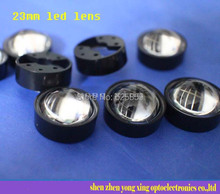 Free shipping 100pcs  23mm  60 Degree LED Lens for High Power 1w 3w 5w Led Black Holder 2024 - buy cheap