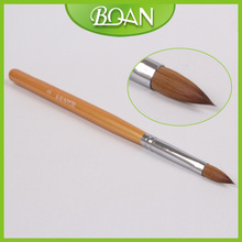 8# 10pcs/lot BQAN Wood Handle Nail Art  Acrylic Brush  Nail Brush Kolinsky 2024 - buy cheap