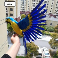 big real life blue&yellow parrot model foam&feather simulation wings parrot bird gift about 45x60cm xf1344 2024 - buy cheap