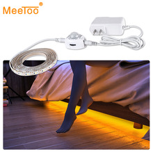 Under Cabinet Light Night Sensor 1M 2M 3M 4M 5M PIR Motion Sensor LED Strip Bedroom Closet Stair Wardrobe Lamp With Power Supply 2024 - buy cheap