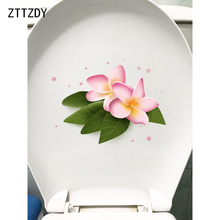 ZTTZDY 22,1*16,2 см Plumeria Цветок современное искусство Ванная комната Туалет наклейки на сиденья дома настенные наклейки T2-0167 2024 - купить недорого