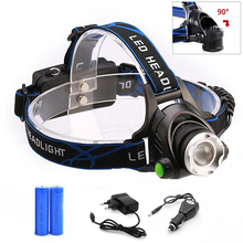 LED Headlamp Zoomable 4000LM T6 Head Flashlight Torch Rechargeable Head Light Forehead Lamp Head Fishing Camping Headlight 2024 - buy cheap