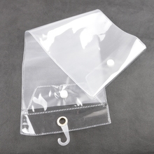 Freeshipping 20pcs/lot PVC Packaging Bag 12inch-26inch Transparent Plastic Hair Extension Packaging Bag with button and hook up 2024 - buy cheap