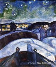 Starry Night Paintings by Edvard Munch modern art High quality Hand painted 2024 - buy cheap