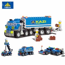 Детей грузовик строительные блоки родитель-ребенок взаимодействия подарок Brinquedos детские развивающие игрушки Jouet Enfant 2024 - купить недорого