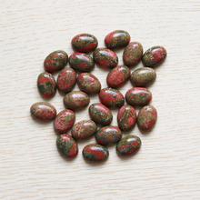 Charms natural unakite stone oval CABCABOCHON beads 13*18mm for Jewelry Accessories Making Necklace pendant 30pcs/lot Wholesale 2024 - buy cheap