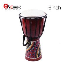 Djembe Drummer Percussion 6 inch Classic Painting Wooden African Style Hand Drum For Sale membranophone with pattern 2024 - buy cheap