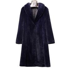 Alta qualidade Plus Size S-6XL Inverno Faux Velvet Mink Fur Coats Mulheres Engrossar Casacos de Pêlo Longo manga Longa Outerwear Feminino g247 2024 - compre barato
