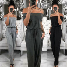 Jumpsuit Women Off Shoulder Bodycon Long Sleeve Clubwear Playsuit Jumpsuits Rompers Skinny Sexy Jumpsuits Female Black Trousers 2024 - buy cheap