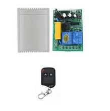 Ac 220v 2 ch 2ch controle remoto porta da garagem rf sistema de interruptor controle remoto sem fio transmissor receptor 433mhz