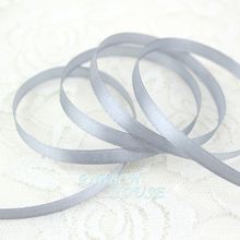 (25 yards/roll ) 1/4" (6mm) Light Gray Single Face Satin Ribbon Webbing Decoration Gift Christmas Ribbons Wholesale 2024 - buy cheap