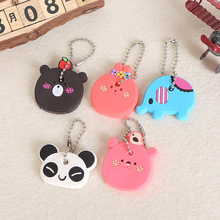 10Pcs Novelty Cartoon Animal Silicone Car Key Caps Covers Holder Key Chain Case Shell Kids Party Event Gift Favor pinata filler 2024 - buy cheap