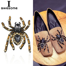1pcs Spider Wedding Party Shoes Accessories High Heels Shoes DIY Crystal Rhinestone Sandals Shoe Decorations Flat Shoe's flower 2024 - buy cheap