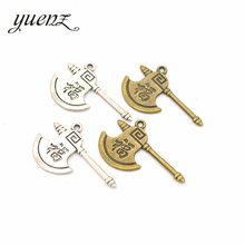 YuenZ 7pcs Antique silver color alloy ax Charms Pendants Necklace Beads for DIY Big Hole Beads Bracelets Charms 37*23mm J116 2024 - buy cheap