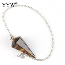 YYW-Colgante de cadena de péndulo Hexagonal para hombre y mujer, joyería de gema, Reiki, amuleto, joyería clásica, curación Natural, gran tamaño 2024 - compra barato