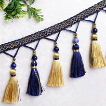 12yards/lot Crystal Bead European Curtain Tassel Beads Hanging Spike Ball Sofa Curtain Decorative Fringe Accessories Franges 2024 - buy cheap