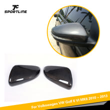 Carbon Fiber Car Side Review Mirror Covers Caps for Volkswagen VW Golf 6 VI MK6 2010 - 2013 Full Replacement Style 2024 - buy cheap