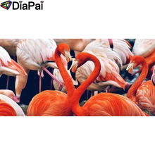 DIAPAI Diamond Painting 5D DIY 100% Full Square/Round Drill "Animal flamingo" Diamond Embroidery Cross Stitch 3D Decor A24337 2024 - buy cheap