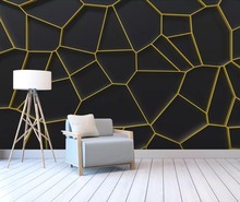 Abstract geometric lines 3d living room bedroom background wall decoration wallpaper murals 2024 - buy cheap