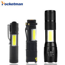 3800LM Alta Qualidade Zoomable Lanterna 4-Modos T6 & COB Q5 & COB LEVOU Flash de Luz Ao Ar Livre Lâmpada de Acampamento à prova d' água Da Tocha luz