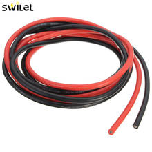 12 AWG 10 футов 3 метра Калибр силиконовый провод гибкие многожильные медные кабели для RC один черный один красный провода 2024 - купить недорого