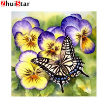 DIY Diamond Painting Flower Pictures Of Rhinestones Diamond Mosaic Butterfly Full Square Kits Diamond Embroidery Animal XY1 2024 - buy cheap