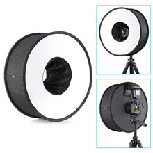 Кольцевой Софтбокс диффузор для макросъемки Складная Вспышка SpeedLite 45 см для DSLR-камеры Canon Nikon SB910 / SB900 / SB800 2024 - купить недорого