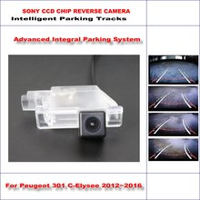 Car Rear Reverse For Peugeot 301 C-Elysee 2012-2016 HD Back Intelligent Parking Tracks CCD CAM 2024 - buy cheap