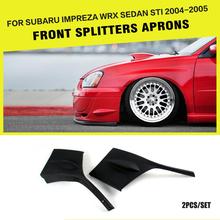 PU Black Car Front Bumper Splitters Side Chin Lips Cupwings Flap Winglets for Subaru Impreza WRX Sedan STI 2004 2005 2PCS/Set 2024 - buy cheap