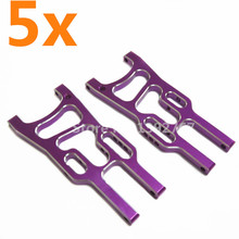 Wholesale 5Pairs/Lot HSP Upgrade Parts 106019 (06011) Alum.Front Lower Suspension Arm RC 1/10 Off Road Buggy 94106 Warhead 2024 - buy cheap
