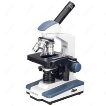 Microscopio compuesto Monocular, suministros de AmScope 40X-1600X, microscopio compuesto LED con etapa mecánica de doble capa 2024 - compra barato