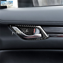 Pegatina decorativa de fibra de carbono para puerta de coche, accesorios de estilo de MAZDA 3, 6 Axela, CX-5, CX-4, CX-3, CX-8, CX-9, 4 Uds. 2024 - compra barato