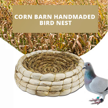 idYllife Corn Barn Bird Nest Cage Handmade braid Natural for Birds Pigeons in Bird House Parrot Pets Supply Toy Mat 2024 - buy cheap