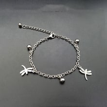 2019 Silver color Stainless Steel Charm Bracelets Dragonfly Animal Chain Bracelets Bangles Woman Femme Wedding Jewelry Gift 2024 - buy cheap