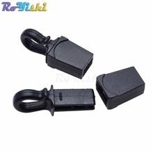 10pcs/pack Zip Clip Buckle Zipper Pulls Cord Rope Ends Lock Black For Paracord/Backpack/Clothing 2024 - buy cheap