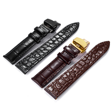 Crocodile Alligator Skin watch strap Genuine Leather watchband withRose gold Butterfly Buckle for Men women Watch 18mm 20mm 22mm 2024 - buy cheap