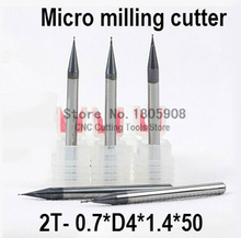 Micro carbide cutter 1PCS 2Flute 2F-0.7*4*1.4*50mm alloy milling cutter, CNC machine,milling machine, CNC milling tools, Nc tool 2024 - buy cheap