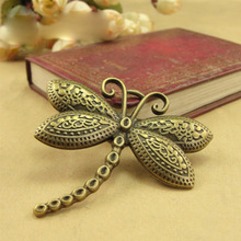 5pcs/lot 60x60mm Antique Bronze Vintage Tibetan Silver dragonfly Charm Pendant for Diy Necklace Jewelry Making Handmade 2024 - buy cheap
