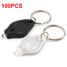 100pcs LED Flashlight Keychain Finger Light Torch Lamp Mini White Light 22000Mcd Flashlight With Keychain linterna llavero 2024 - buy cheap