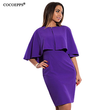 CACNCUT 2018 Summer Fashion 4XL 5XL 6XL Big Size Ruffles Dresses Women Clothing Large Plus Size Evening Party Office dress 2024 - buy cheap