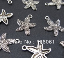 Antique Silver Vintage Charms Starfish Pendants  For Jewelry Making Findings Bracelets Handmade Accessories DIY Gifts 60pcs Z433 2024 - buy cheap