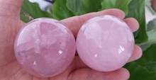2 шт. натуральный красивый розовый кварц кристалл шар исцеления 40-45 мм 2024 - купить недорого